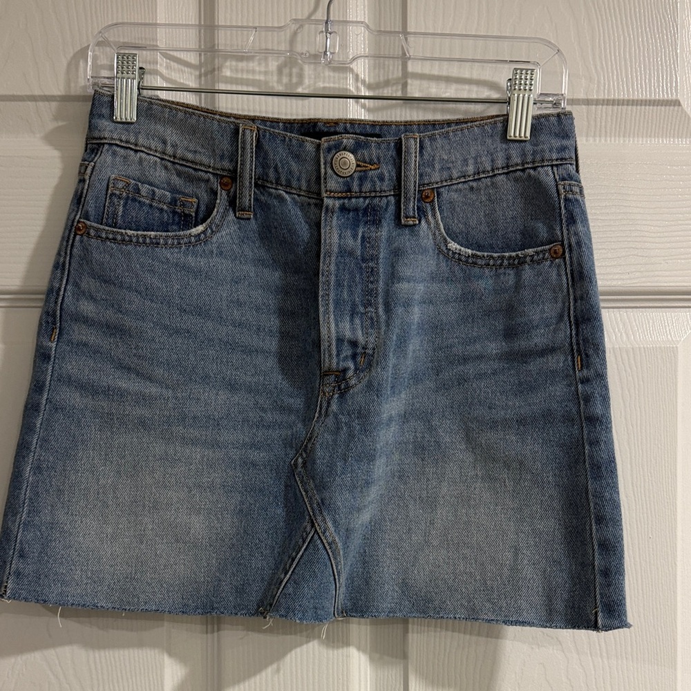 Aero High Rise Denim Mini Skirt